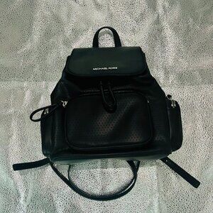 Michael Kors Backpack olive green  Womens Abbey Medium Perforated Leather NWT